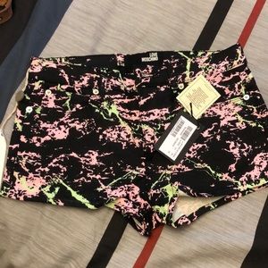 Love Moschino Splatter Jean Shorts